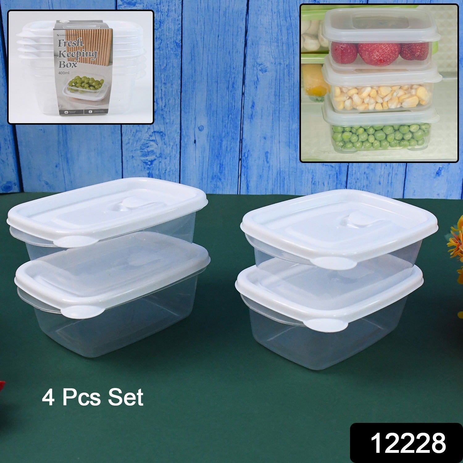 Food Storage Containers-microwave (4 Pc400ml) Food Storage Containers-microwave (4 Pc400ml)